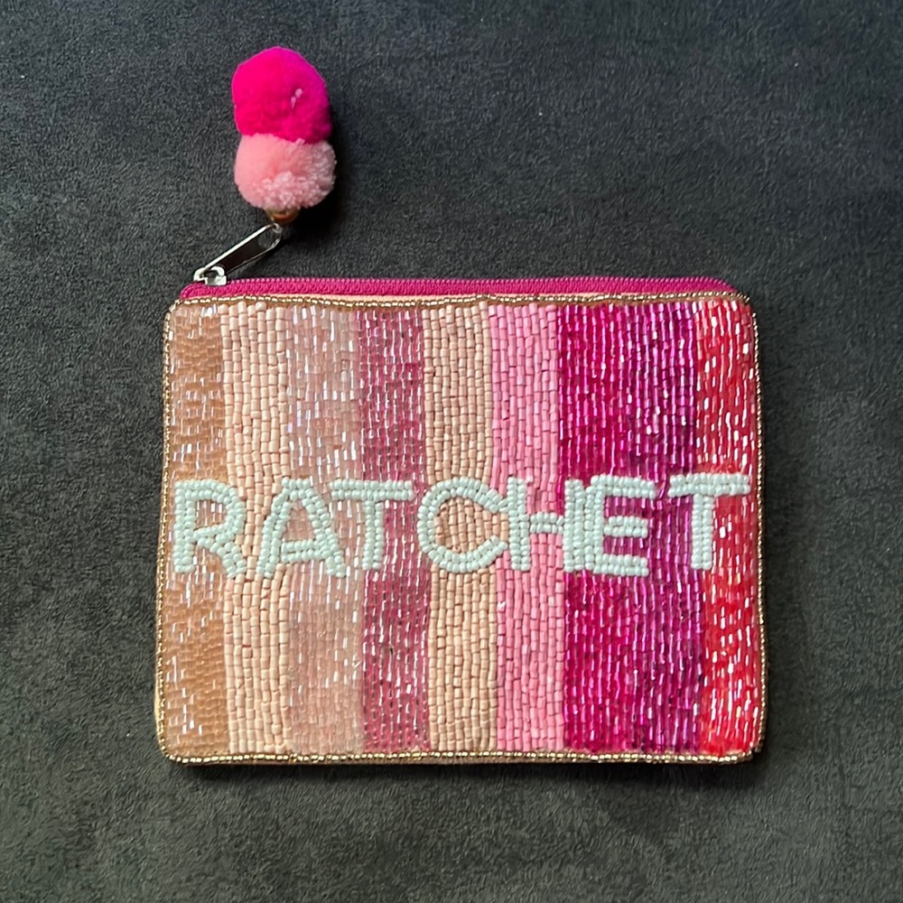Hand beaded Ratchet pouch